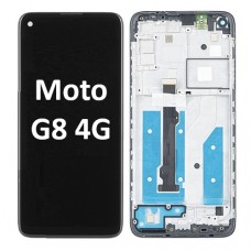 Motorola  Moto G8 4G (2020) LCD touch screen with frame (Original Service Pack) [Black]  5D68C16383